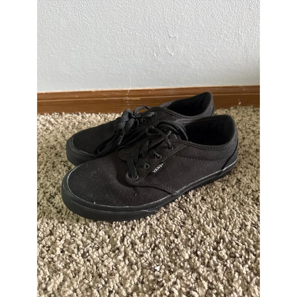 Vans‎ Atwood Triple Black Youth Comfort Sneakers Size 4.5